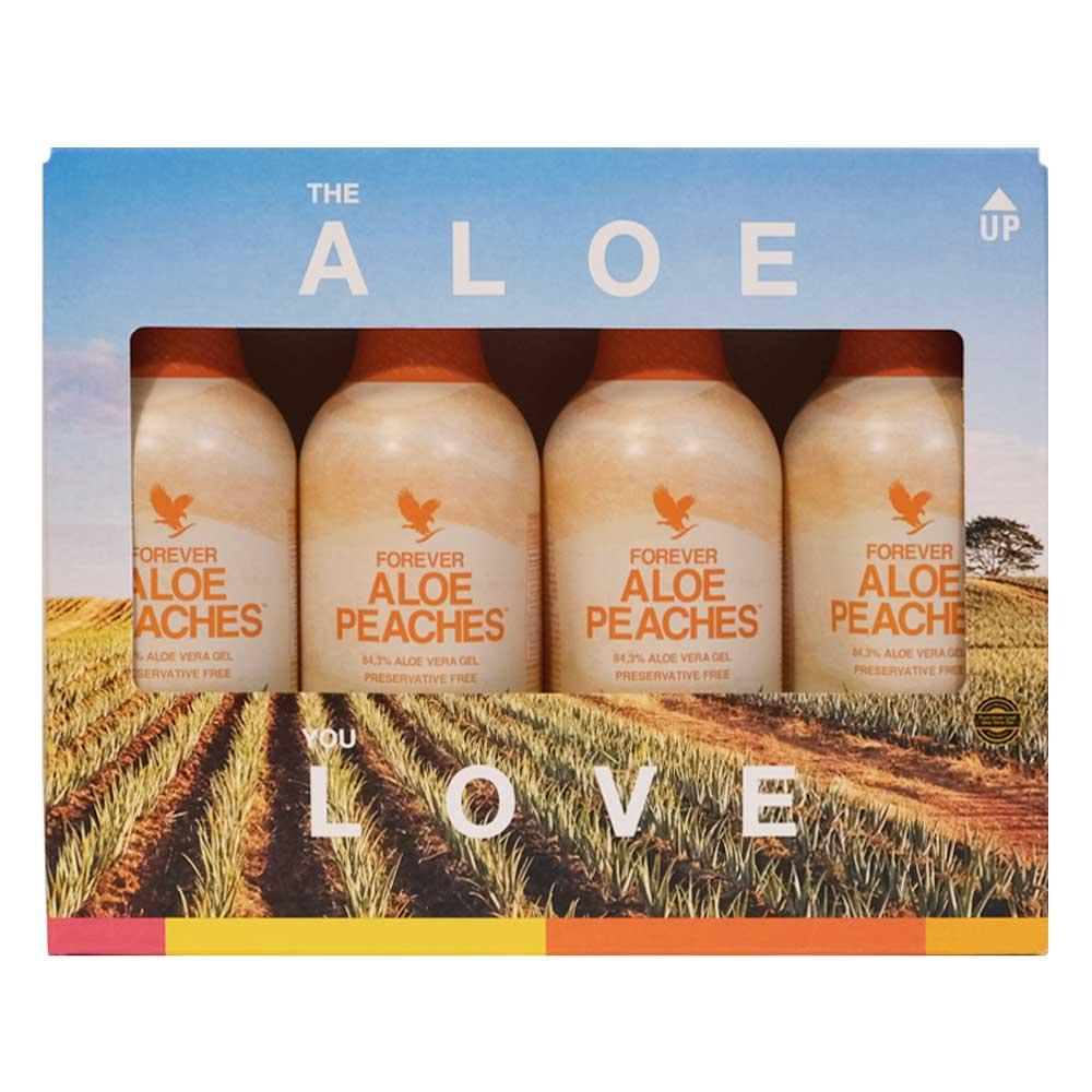 4- Pack Aloe Peaches (4x1lt)